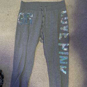 Gray sweat pants